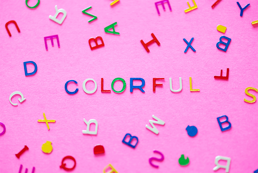 Lettre colorées