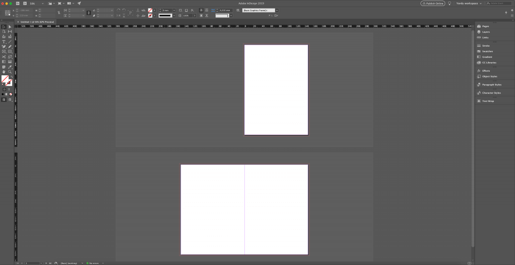 3 pages séparés pour la création de la couverture